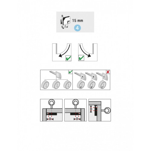 Serrure de meuble acier en applique HETTICH 15 mm réversible - HETTICH