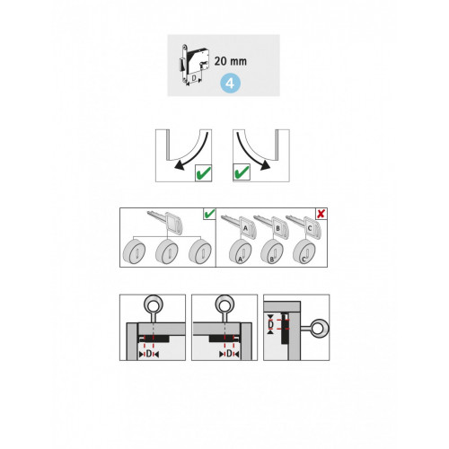 Serrure de meuble acier en applique HETTICH 20 mm réversible - HETTICH