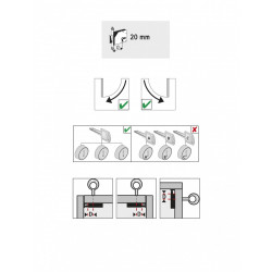 Serrure de meuble acier en applique HETTICH 20 mm réversible - HETTICH