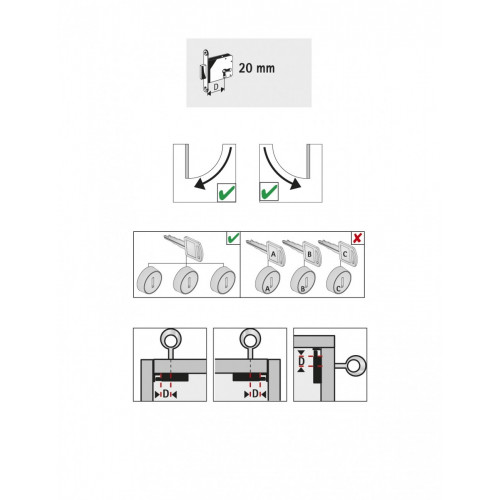 Serrure de meuble acier en applique HETTICH 20 mm réversible - HETTICH