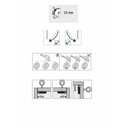 Serrure de meuble acier en applique HETTICH AXE 25 mm réversible - HETTICH