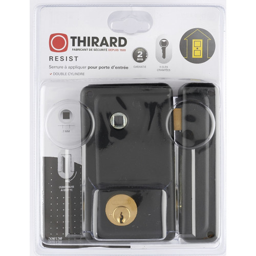 Serrure en applique THIRARD, axe 45 mm, à poignée, ouverture à droite - THIRARD