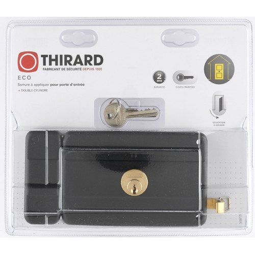 Serrure en applique THIRARD, axe 70 mm, à tirage, ouverture à gauche - THIRARD