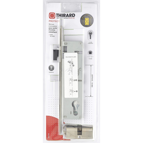 Serrure encastrée THIRARD, à cylindre, axe 32 mm - THIRARD