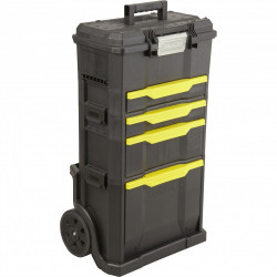 Servante de chantier + boîte à outils STANLEY plastique, 4 tiroirs 50 cm de marque STANLEY, référence: B6104600