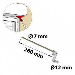 Sortie de caisson acier laqué, H.355 x L.40 x P.50 mm - AFBAT