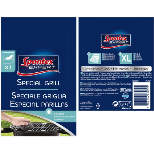 Spirale inox Spécial Grill SPONTEX EXPERT - SPONTEX EXPERT