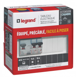 Tableau électrique équipé et précâblé LEGRAND 1 rangée 9 modules - LEGRAND