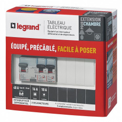 Tableau électrique équipé et précâblé LEGRAND 1 rangée 9 modules - LEGRAND