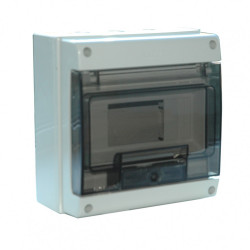 Tableau électrique étanche nu DEBFLEX 1 rangée 8 modules de marque DEBFLEX, référence: B6115900