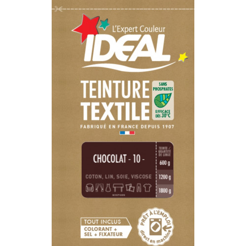 Teinture textile IDEAL Chocolat 0.35 kilogramme - IDEAL