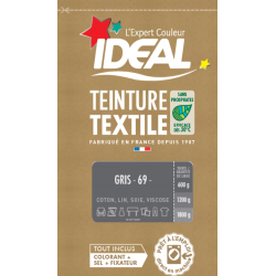 Teinture textile IDEAL Gris 0.35 kilogramme - IDEAL