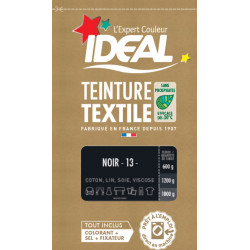Teinture textile IDEAL Noire 0.35 kilogramme - IDEAL