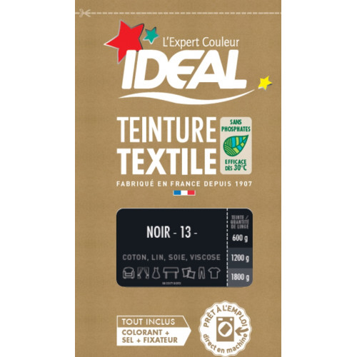 IDEAL Teinture tissu maxi noir ideal – Phocéene de Distribution