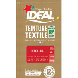 Teinture textile IDEAL Rouge 0.35 kilogramme - IDEAL