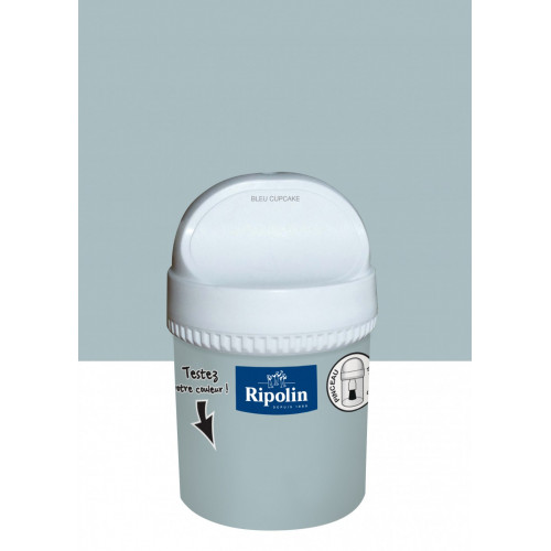 Testeur peinture bleu cupcake mat RIPOLIN Murs et boiseries 0.075 l - RIPOLIN
