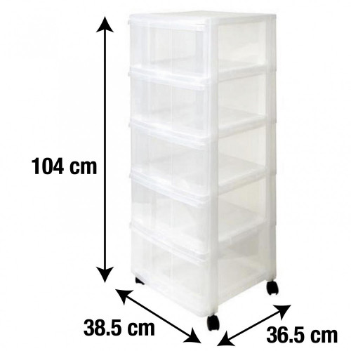 Tour de rangement Modulo plastique , l.38.5 x P.104 x H.36.5 cm - SUNDIS