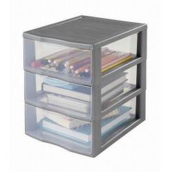 Tour de rangement Orgamix plastique , l.18.5 x P.24.5 x H.25.5 cm de marque SUNDIS, référence: B6133100