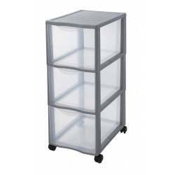 Tour de rangement Orgamix plastique , l.26 x P.36.5 x H.63.5 cm de marque SUNDIS, référence: B6133300