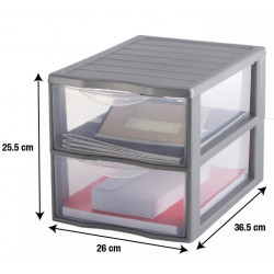 SUNDIS Tour de rangement Orgamix plastique , l.26 x P.36.5 x H.63 cm