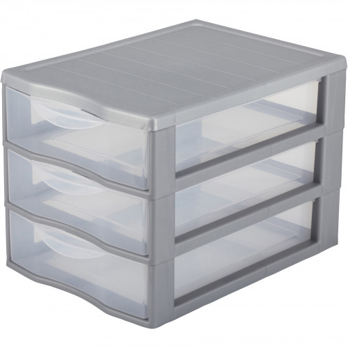 Tour de rangement Orgamix plastique , l.26 x P.36.6 x H.25.5 cm - SUNDIS