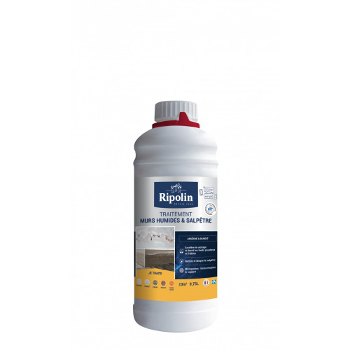 Traitement antisalpêtre et murs humides Rip etanch, RIPOLIN incolore 0.75 l - RIPOLIN