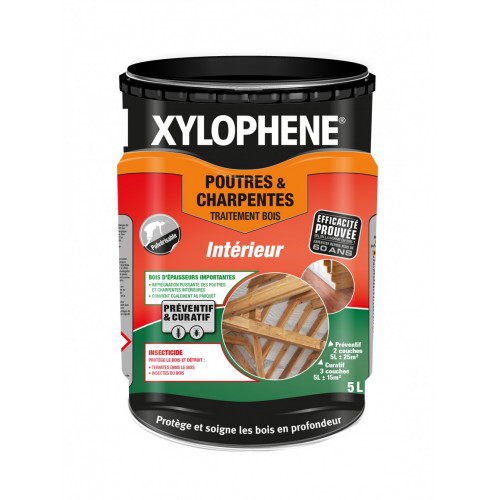 Traitement du bois poutre et charpente XYLOPHENE 20 ans, 5 l - XYLOPHENE