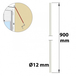 Tringle manivelle acier laqué, H.900 x L.12 x P.12 mm - AFBAT