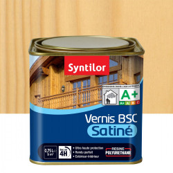 Vernis bois extérieur SYNTILOR Bsc incolore satiné 0.75 l de marque SYNTILOR, référence: B6150500