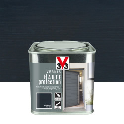 Vernis bois extérieur V33 Haute protection opaque anthracite brillant 0.75 l - V33