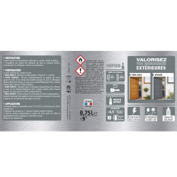 Vernis bois extérieur V33 Haute protection opaque brun fumé brillant 0.75 l - V33
