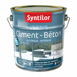 Vernis ciment extérieur / intérieur Ciment SYNTILOR incolore satiné 2.5 l - SYNTILOR