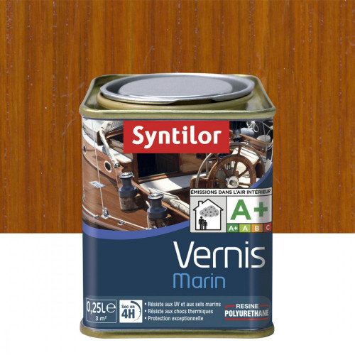 Vernis marin bois SYNTILOR ambre satiné 0.25 l - SYNTILOR