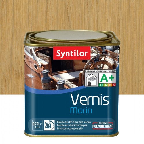 Vernis marin bois SYNTILOR incolore brillant 0.75 l - SYNTILOR