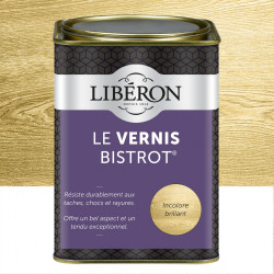 Vernis meuble et objet Bistrot® LIBERON, incolore satiné, 1l de marque LIBERON, référence: B6154400