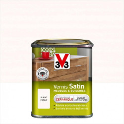 Vernis meuble et objet V33, blanc patine satiné, 0.25l de marque V33, référence: B6154900