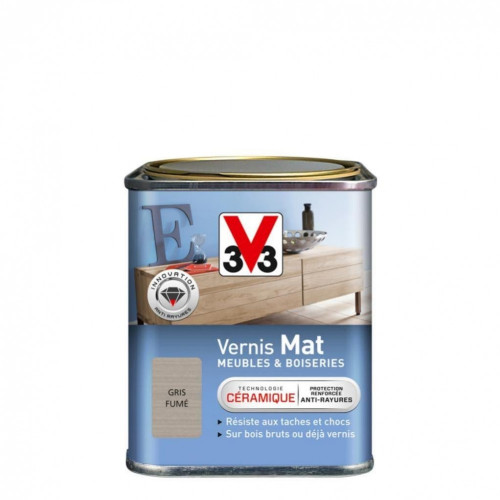 Vernis meuble et objet V33, gris mat, 0.25l - V33