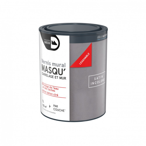 Vernis, Masqu'carrelage MAISON DECO, transparent, 1 l - MAISON DECO