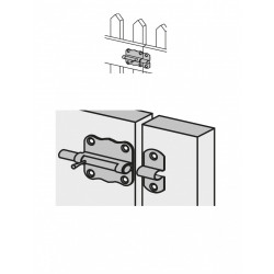 Verrou à poussoir acier HETTICH, L.33 x l.35 mm - HETTICH