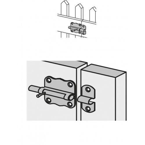 Verrou à poussoir acier HETTICH, L.33 x l.35 mm - HETTICH