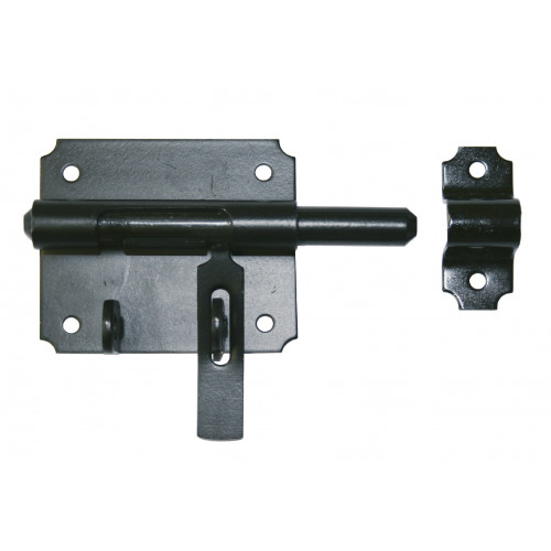 Verrou de box porte cadenas acier prépeint, H.70 x L.150 x P.26 mm - AFBAT