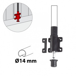 Verrou d'espagnolette composite plastifié, H.100 x L.46 x P.25 mm - AFBAT