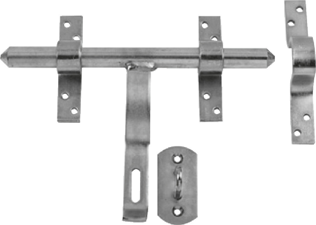 Verrou vervelle gâche porte cadenas 16 zingué - vue 3