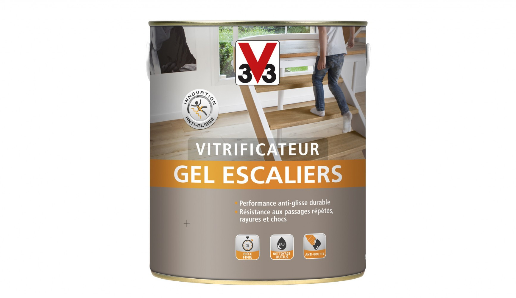 Vitrificateur gel escalier V33 incolore satin - vue 2