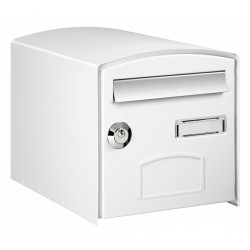 Boîte aux lettres normalisée 1 porte extérieur DECAYEUX acier blanc satiné de marque DECAYEU, référence: B6168200