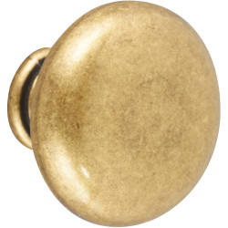 Bouton de meuble Anglais vieil or zamak H.30 x l.30 x P.25 mm de marque CHRISLIGNE, référence: B6168800