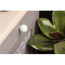 Bouton de meuble Boule blanc abs H.29 x l.28 x P.28 mm - REI