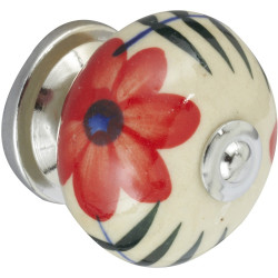 Bouton de meuble Boule multicouleur porcelaine H.38 x l.40 x P.40 mm - REI