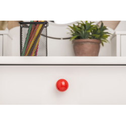 Bouton de meuble Boule rouge abs H.29 x l.28 x P.28 mm - REI