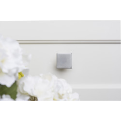 Bouton de meuble Carré argent zamak H.28 x l.30 x P.30 mm - REI